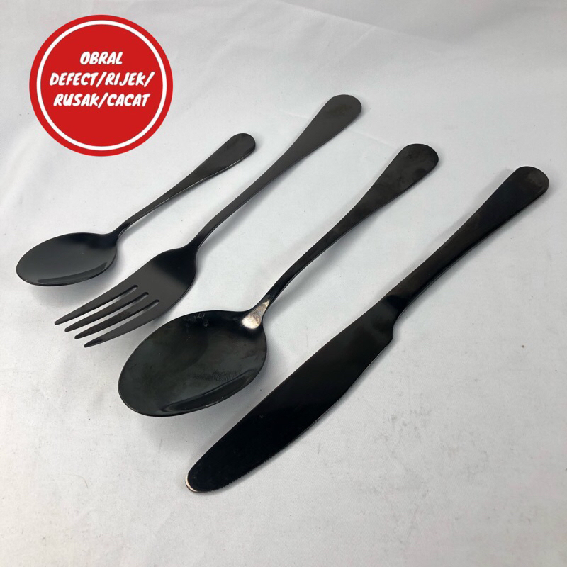 [OBRAL RIJEK] Set Alat Makan Perlengkapan Sendok Garpu Pisau Western Cutlery - C24