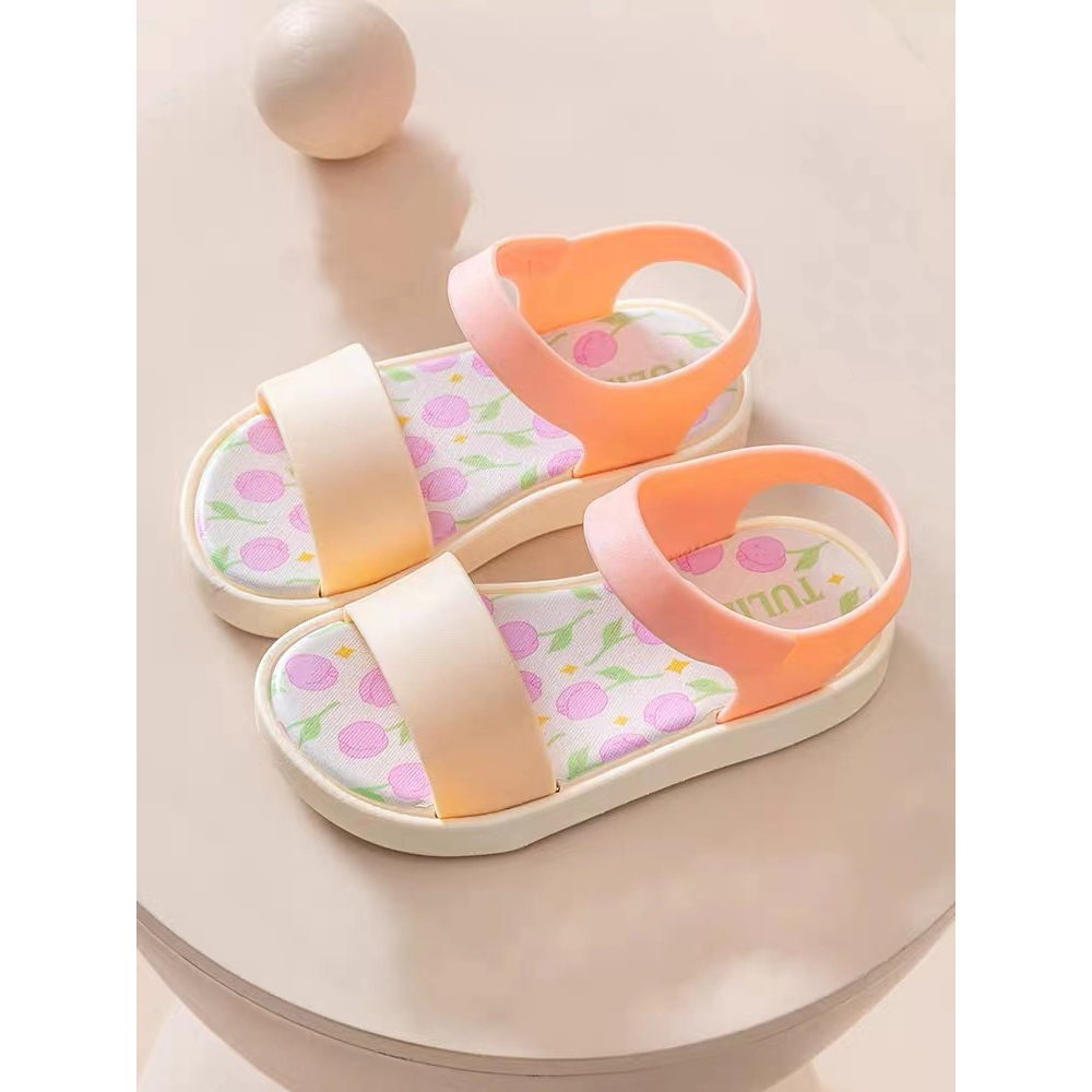 babyfit sepatu sendal karet tali tempel sandal anak perempuan pvc import ml-0515