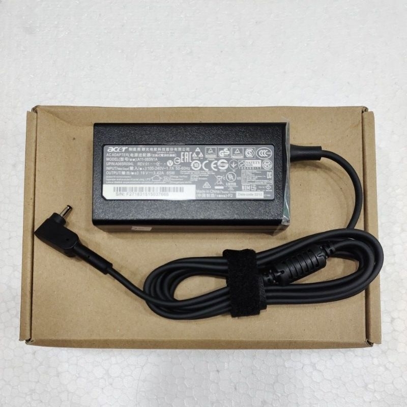 Adaptor Charger Acer 19V-3,42A 65W DC 3.0*1,1mm Original