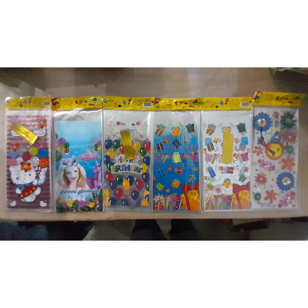 

Kantong bingkisan snack ulang tahun / ultah / souvenir ulang tahun / kantong snack ultah karakter / goodie bag / plastik bingkisan kado ultah / plastik opp