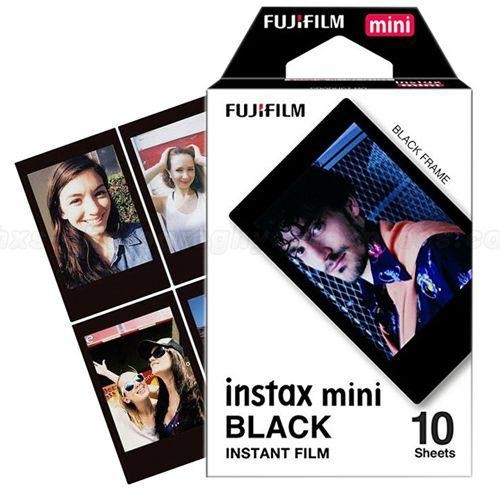 Fujifilm Instax Paper Mini Polaroid Film Black Frame isi 10 Pcs Original