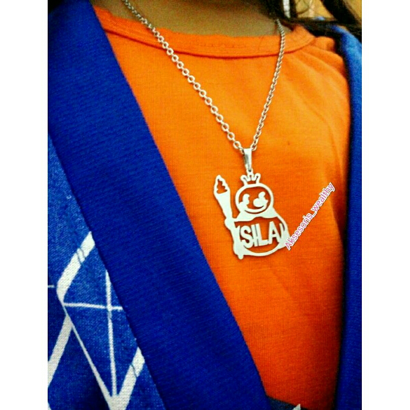 Kalung Mixue Asli nama / kalung titanium anti karat lapis emas / kalung wanita / kalung pria / kalun