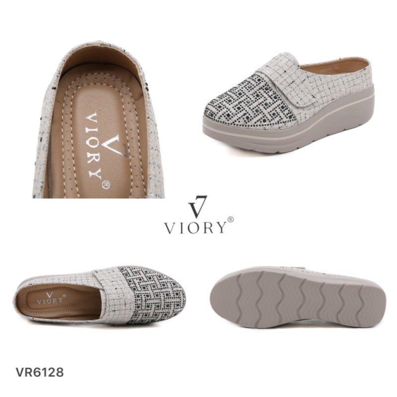 VIORY Sepatu Wedges Slop Shoes #VR6128 ORIGINAL