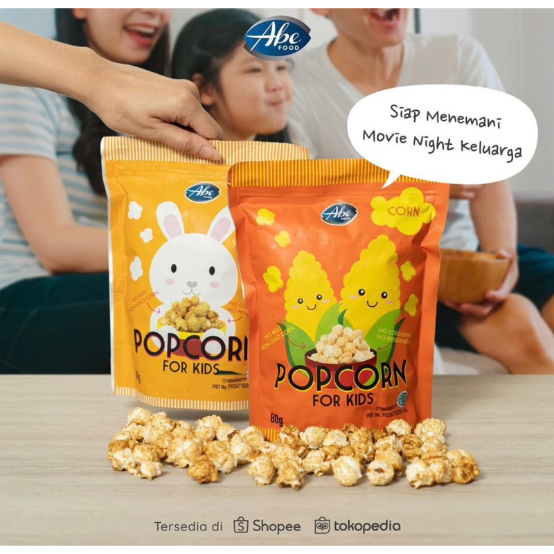 Abe Food Popcorn For Kids 80Gr - Popcorn Kids