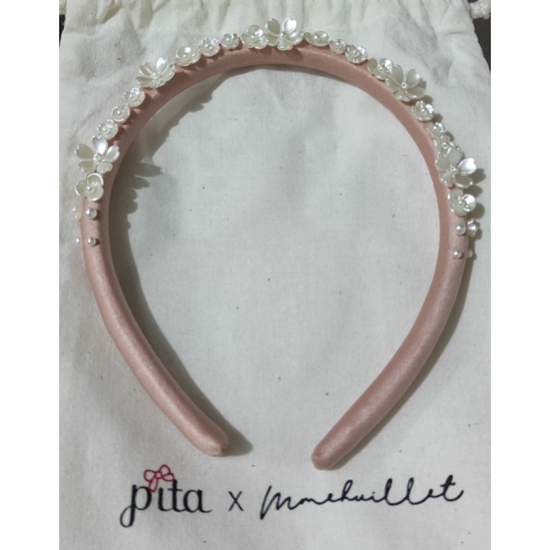 bando handmadepita x mmehuillet skinny fleur blush