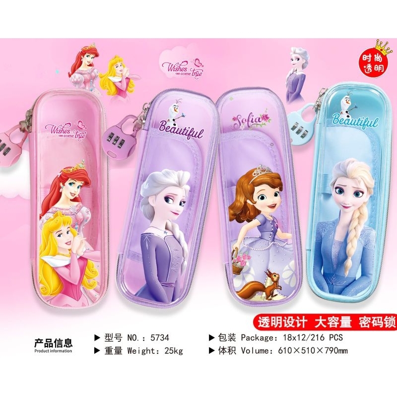 

Dalingshop Dompet Pensil Kotak Pensil Sleting Fancy Murah Karakter Princess Tempat Pensil Mika