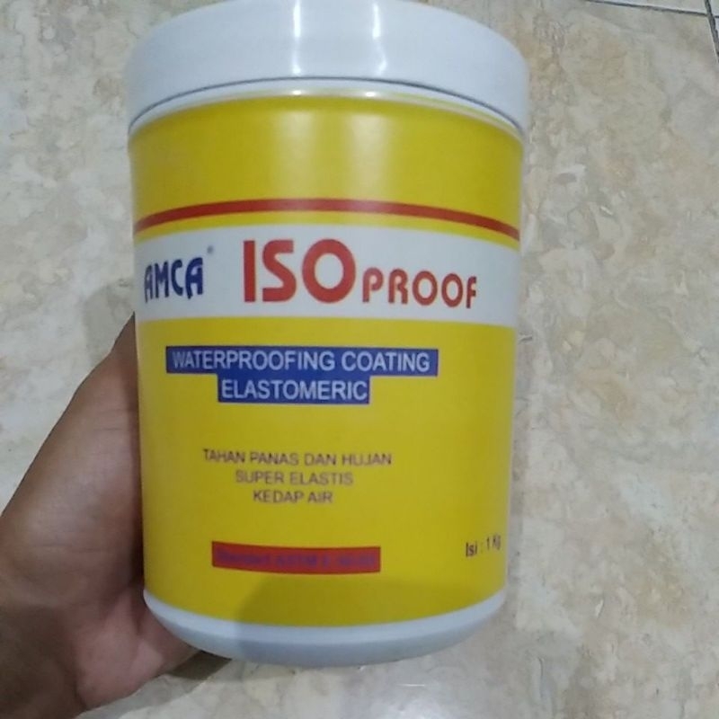 Cat Pelapis Anti Bocor Elastis bisa molor Isoproof Warna Abu abu tua Grey seperti Aquaproof Nodrop