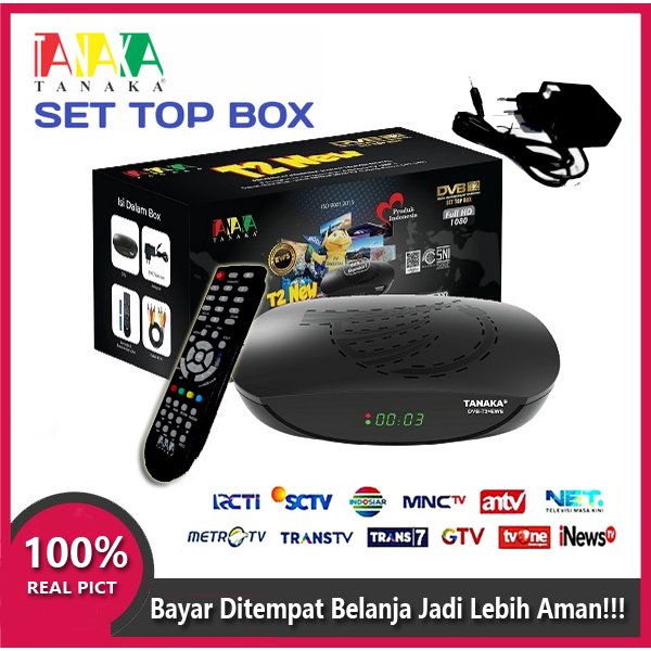 TANAKA SET TOP BOX DVB T2 NEW TV SIARAN DIGITAL RECEIVER STB ADAPTOR - TANAKA