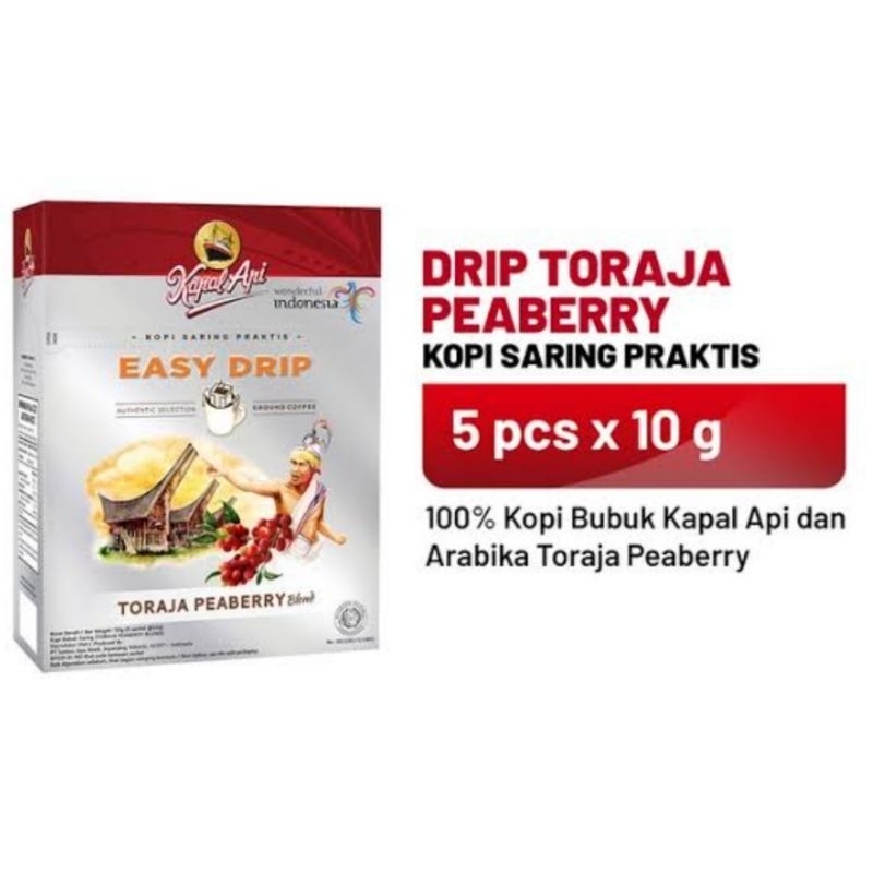 

kapal api easy drip Toraja Peaberry