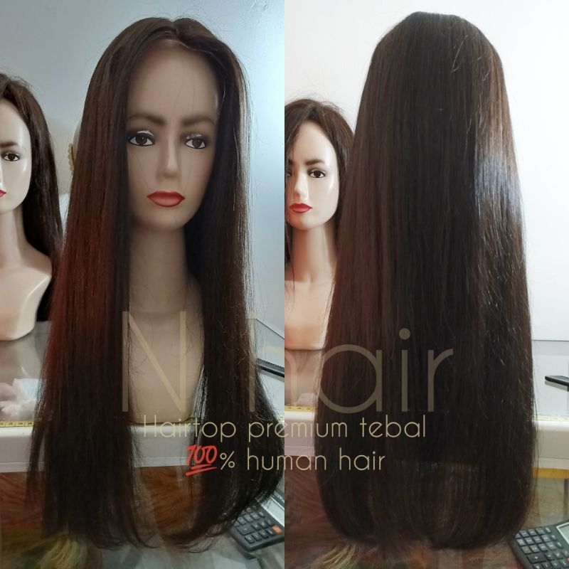 HAIRTOP PREMIUM TEBAL RAMBUT ASLI. 100% human hair, penutup botak setebal wig