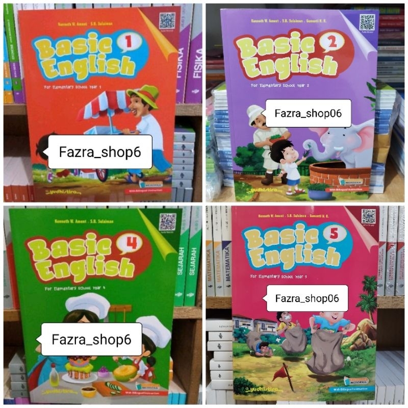 NEW Buku Pelajaran Basic English Bahasa Inggris sd/grade kelas 1 2 4 5 kurikulum merdeka Yudhistira