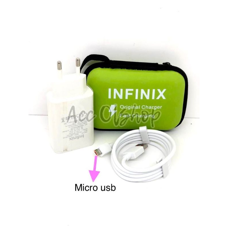 Charger Infinix Micro USB 3.5A 33W Fast Charging Plus Dompet Charger