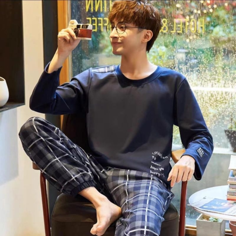 BAJU TIDUR PRIA IMPORT PREMIUM / PIYAMA SET PRIA IMPORT / PIYAMA KAOS TEBAL