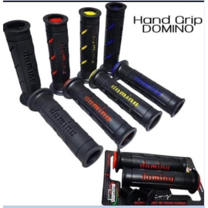 Handgrip , Grip 1 Set Merk Domino , Universal Motor Vario,Beat,Ninja,Mio,Nmax,Pcx,Aerox,Jupiter,Xmax,Adv,R15,R25,Cbr,Cb,Klx,Crf,Rxking,Blade, Dll