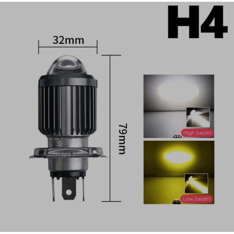 lampu led utama h4 2 warna