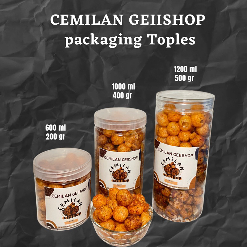 

BASRENG/SIOMAY/USUS CRISPY CEMILAN GEIISHOP PACKAGING TOPLES 600ml,1000ml,1200ml/ MURAH
