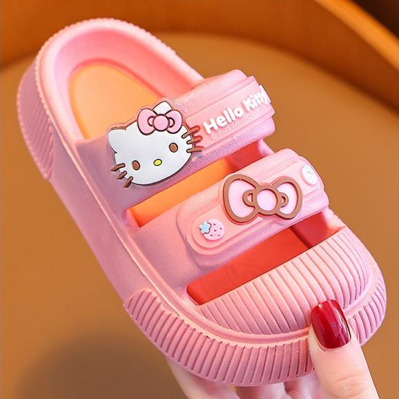 Sandal Anak Ban Dua Karakter KUROMI CUTE 029-3 TNG / Sandal Anak Sekolah Jelly