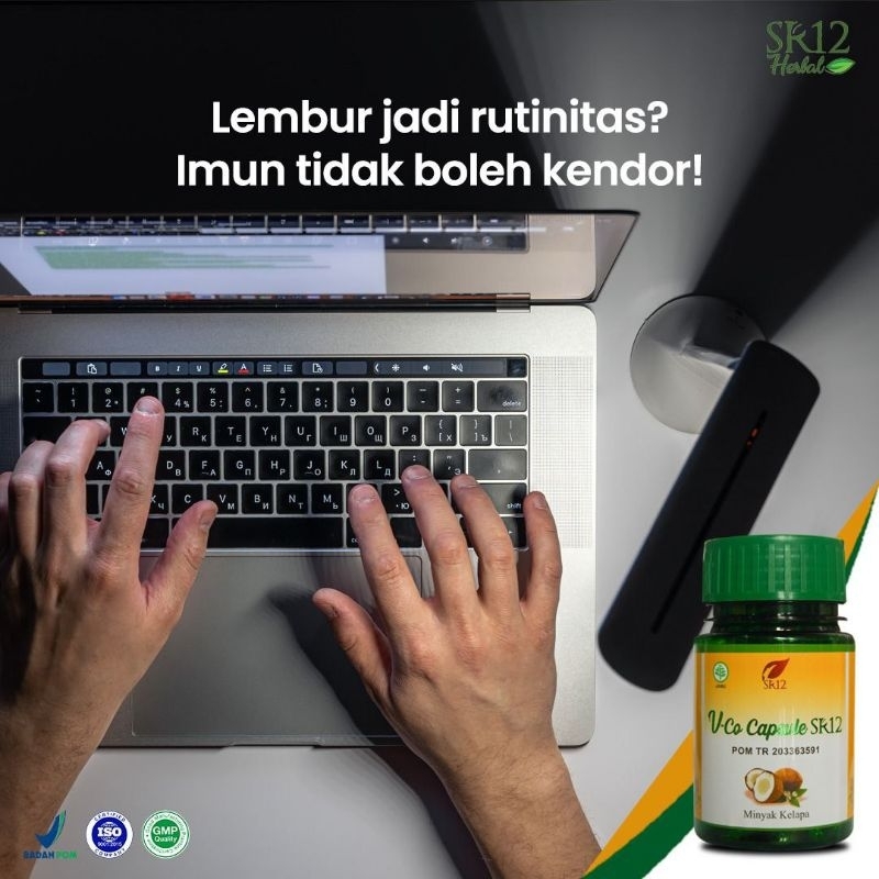 VCO Capsule SR12 - Meningkatkan Immunitas Tubuh - Menambah Nafsu Makan - Menambah Berat Badan - Isi 100 Capsule