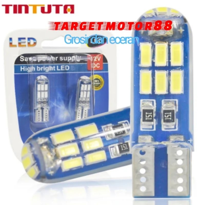 lampu sein Luminos LED T10 Motor mobil sein kota terang for universal