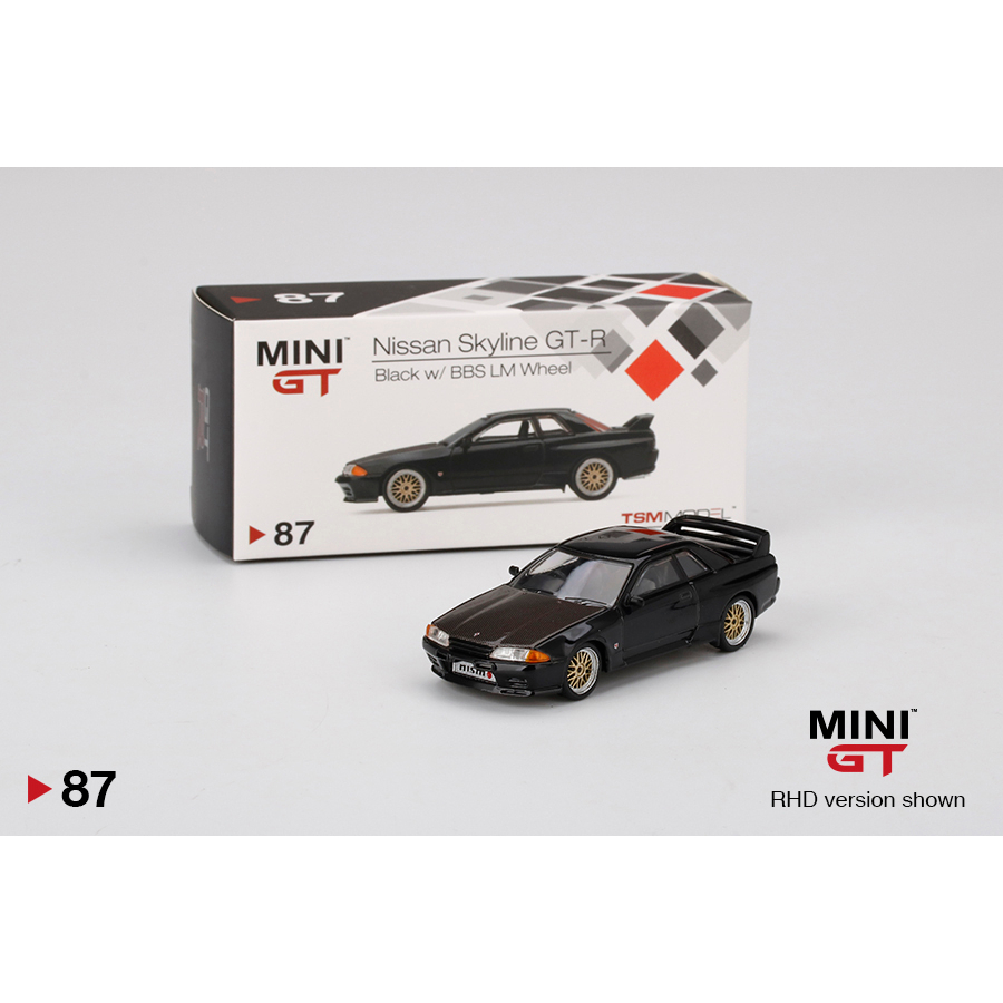MINI GT 87 / MINIGT Nissan Skyline GT-R (R32) Black w/ BBS LM Wheel