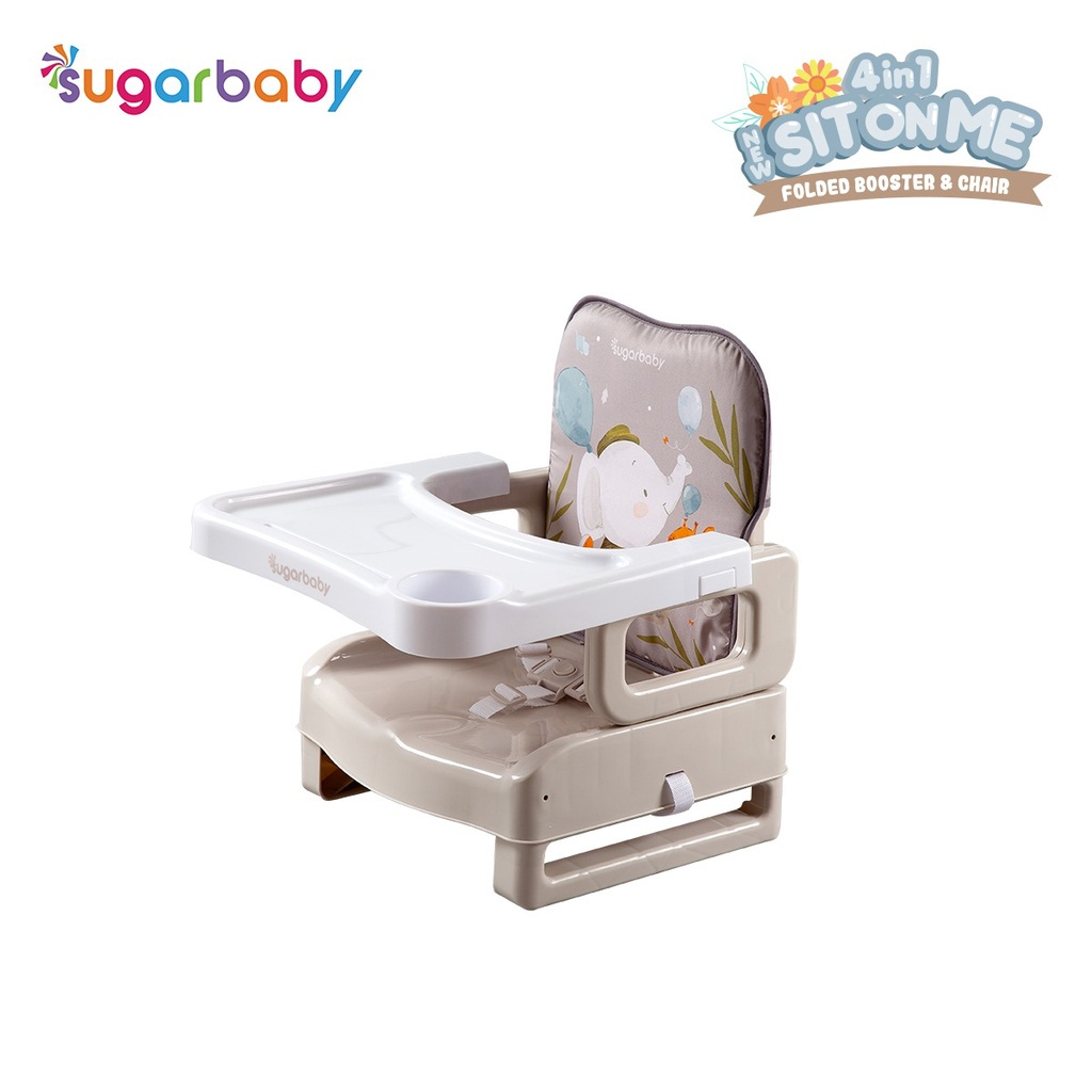 SUGAR BABY MURAH 4IN1 SIT ON ME FOLDED BOOSTER &amp; CHAIR KURSI MAKAN BAYI ANAK SUGARBABY