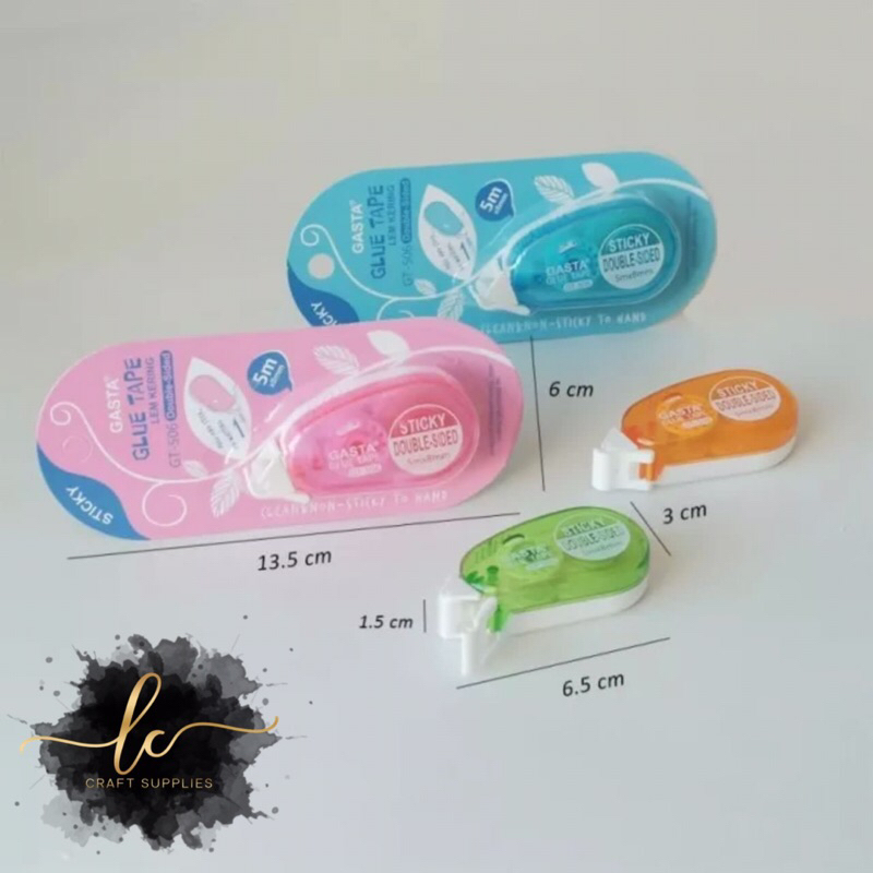 

Lem Kering / Lem Kering Roll / Lem Kertas/Glue Tape / Double tape roll mekanik / Glue tape - Lem praktis tanpa gunting