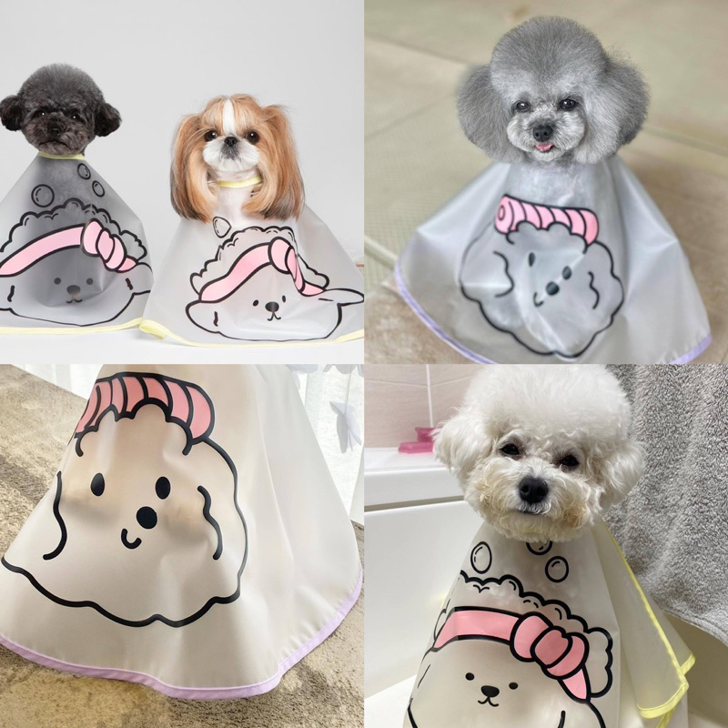 Korea pet facewash and hair trimming cape