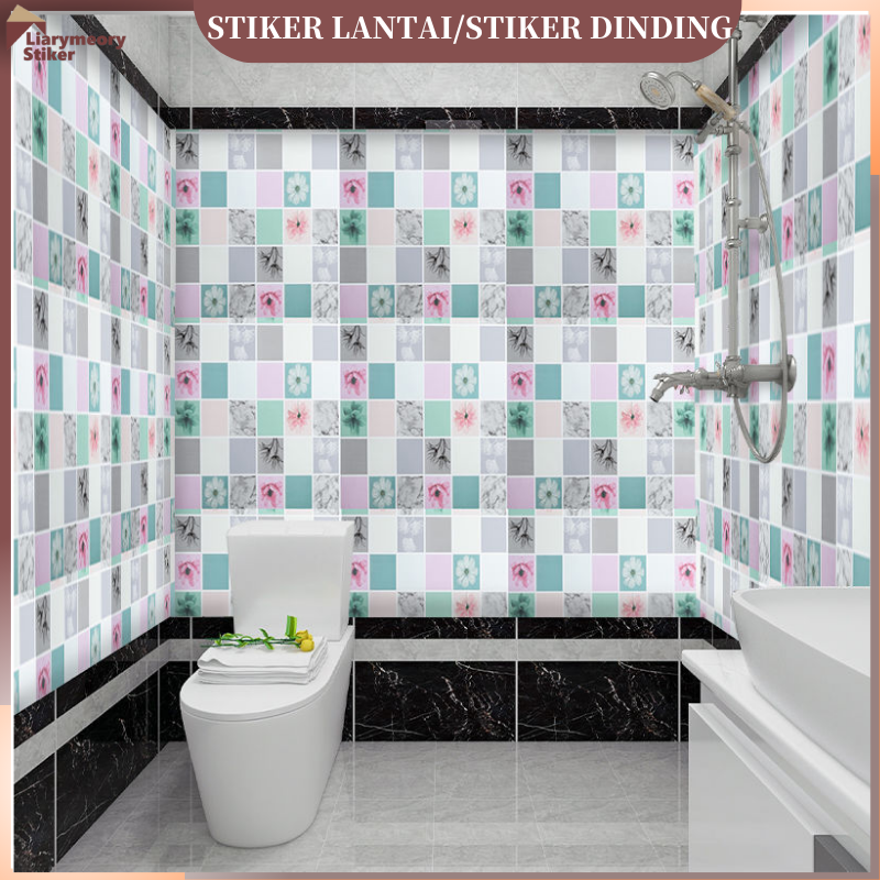 Wallpaper Marmer Anti Minyak Stiker Dapur 60*300cm  Perekat Diri Stiker Meja Dapur Tahan Air Ubin Wallpaper Stiker Perbaikan Furnitur