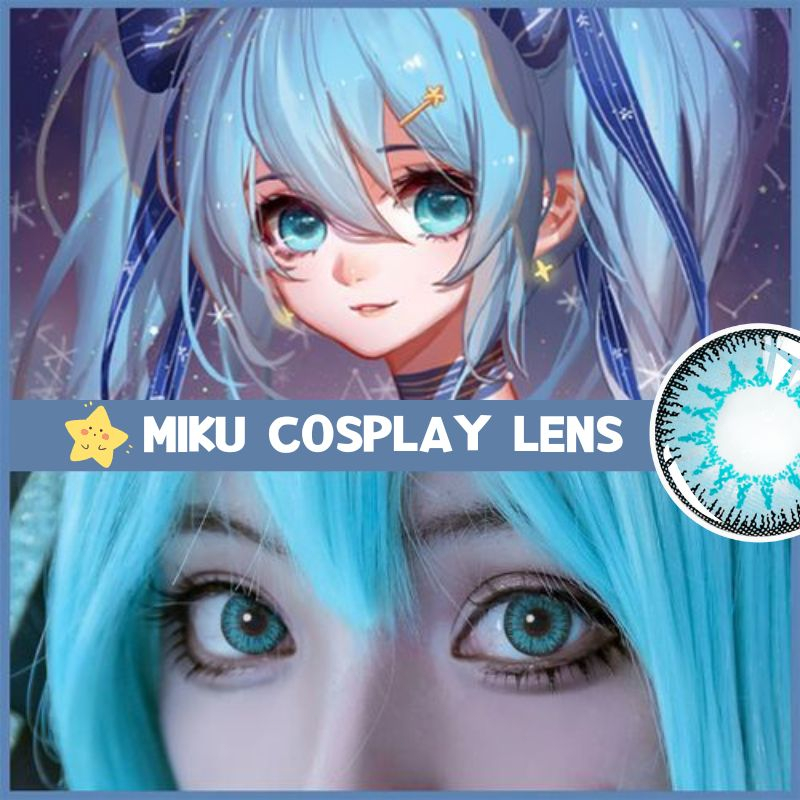 SOFTLENS COSPLAY Hatsune Miku LENSA KONTAK Vika Tricolor series 14.5MM (NORMAL)