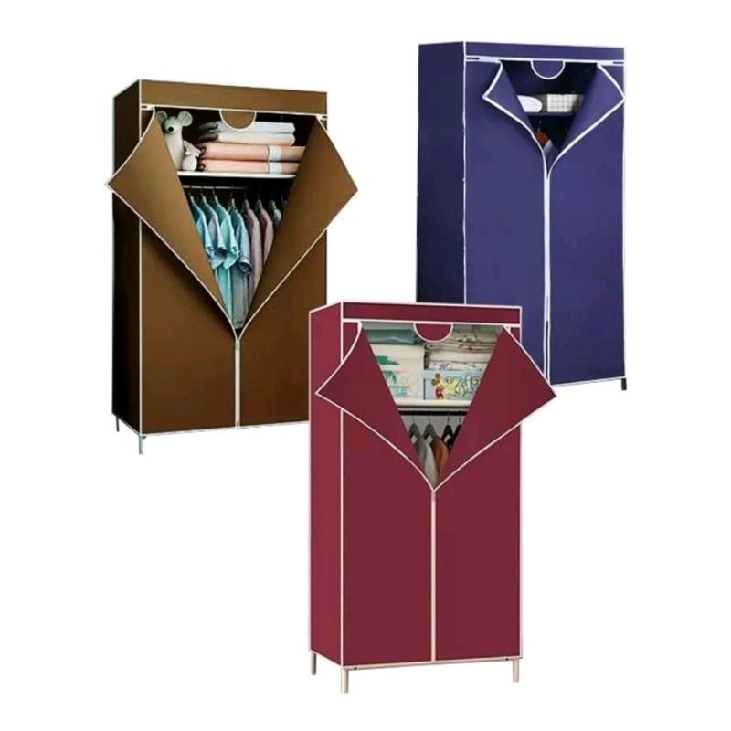 Lemari serbaguna kain Lemari gantungan Lemari portable Lemari resleting Lemari polos