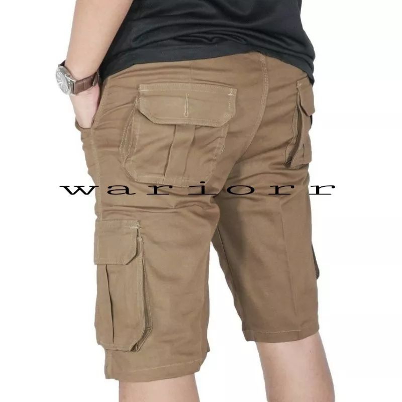 Cargo Pendek Polos/Celana Kimpul/Cargo Pendek Pria Size 27-38 Katun Drill Merek Thrasher 5 Warna Dikies Bisa Cod