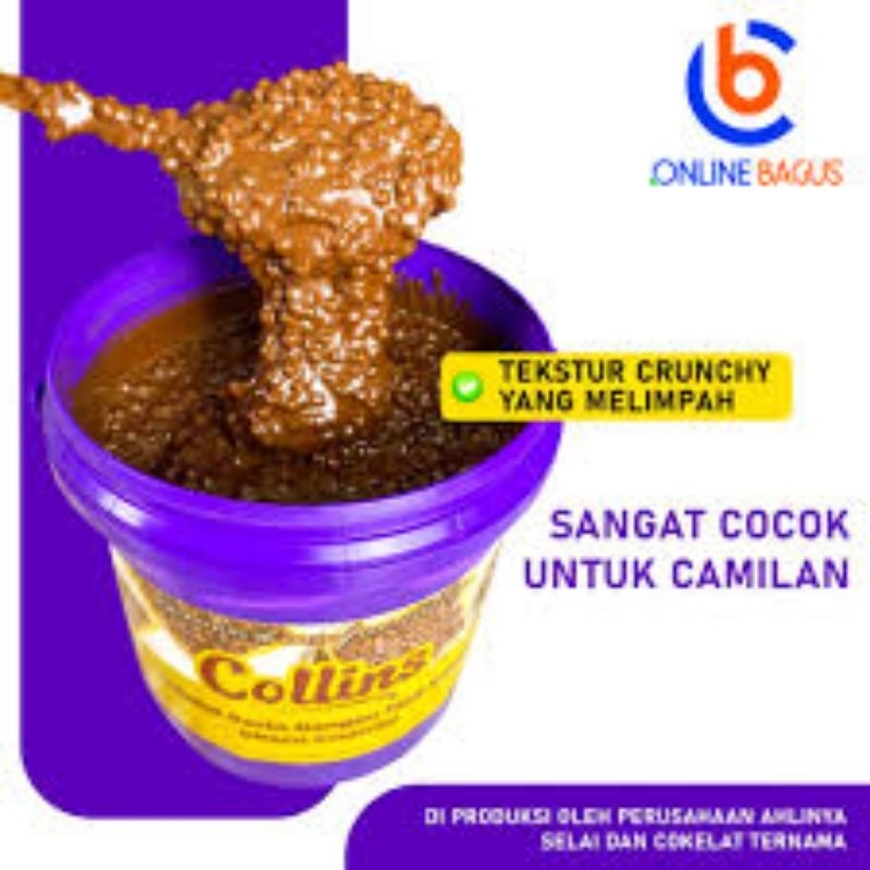 

Bny31 COLLINS CHOCO CRUNCHY 1 KG PASTA COKLAT CRISPY MALT