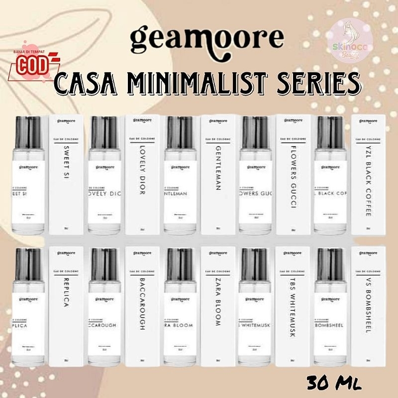 (BPOM) GEAMOORE CASA MINIMALIST SERIES 30ml PARFUM/ GEAMOORE PARFUM TERBARU