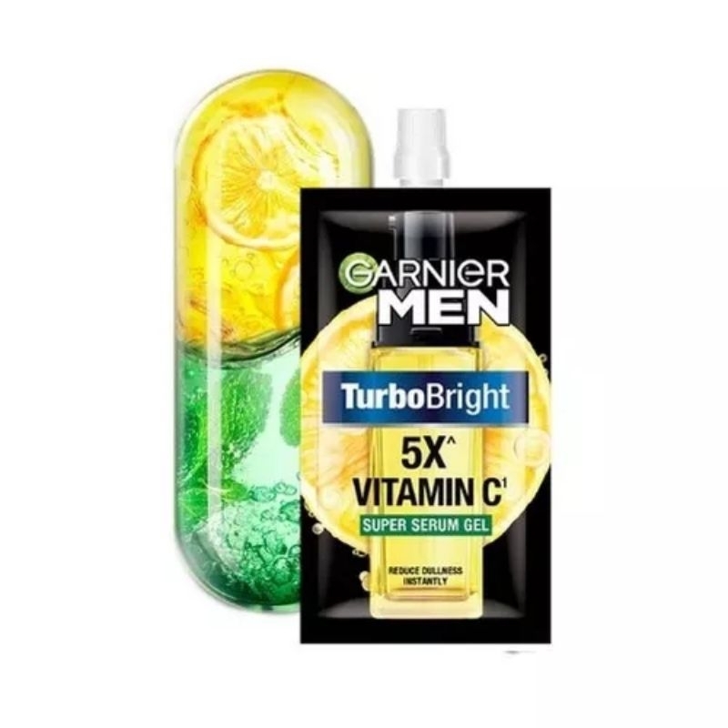 Garnier men TurboBright 5x vitamin C super serum gel 7 ml