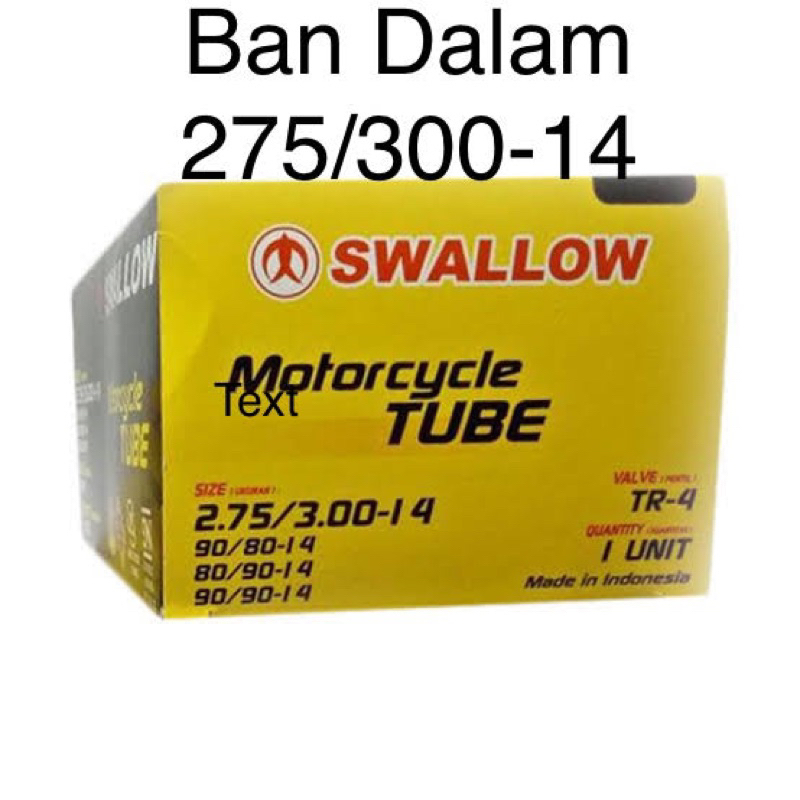 Swallow 275/300-14. harga grosir minimal 2pcs. ban dalam motor