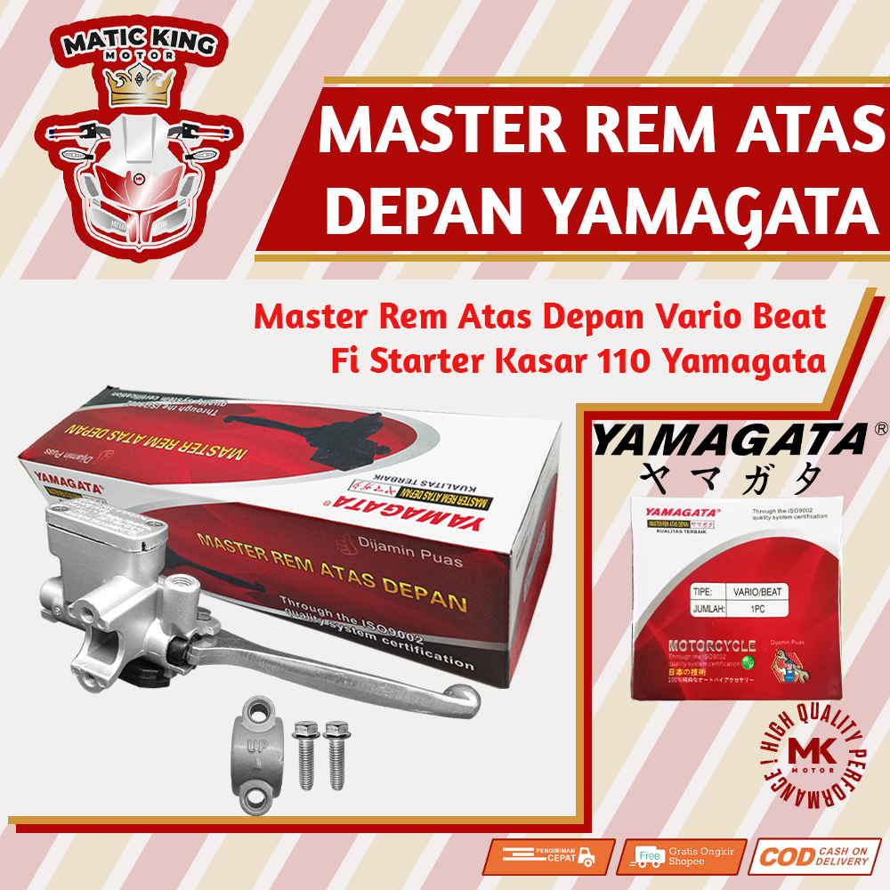 Master rem kanan assy Honda Vario Beat Scoopy Karbu Fi 110 Silver Yamagata