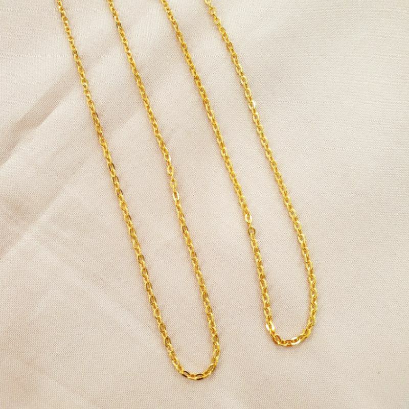 Kalung rantai nori mesin emas asli kadar 375
