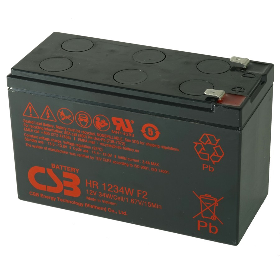 Baterai UPS CSB HR1234W F2 12V 9A - UPS APC Standard Battery