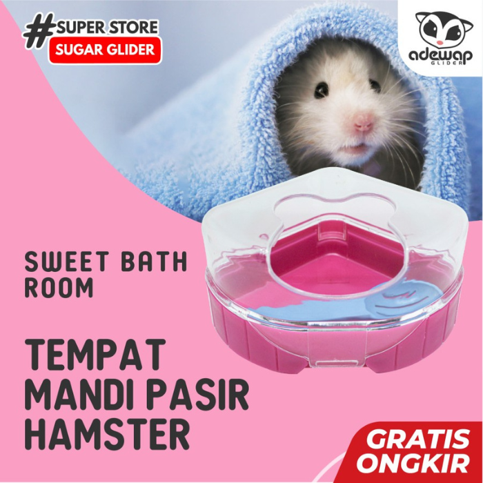 ADEWAP GLIDER Sweet Bathing Room Tempat Mandi Pasir Hewan Kecil
