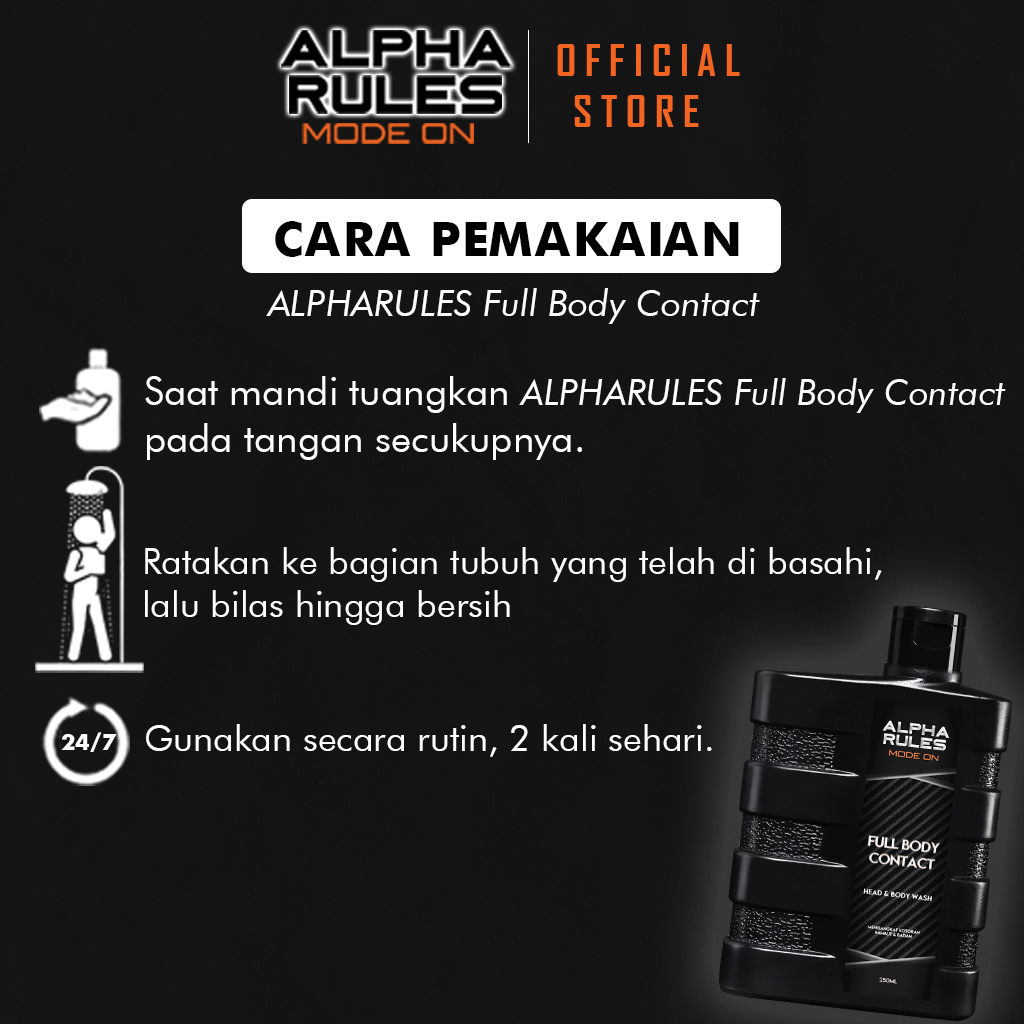 Alpha Rules Triple Pack - Full Body Contact - Sabun Mandi Dan Shampoo