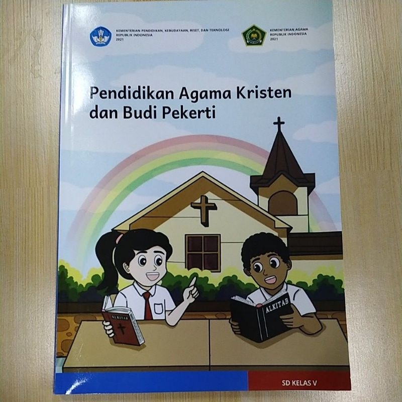 

buku pendidikan agama kristen dan budi pekerti kurikulum merdeka untuk kelas 5 penerbit Kemendikbud dan Kemenag untuk 1 tahun kertas hvs berwarna terdiri dari 162 halaman