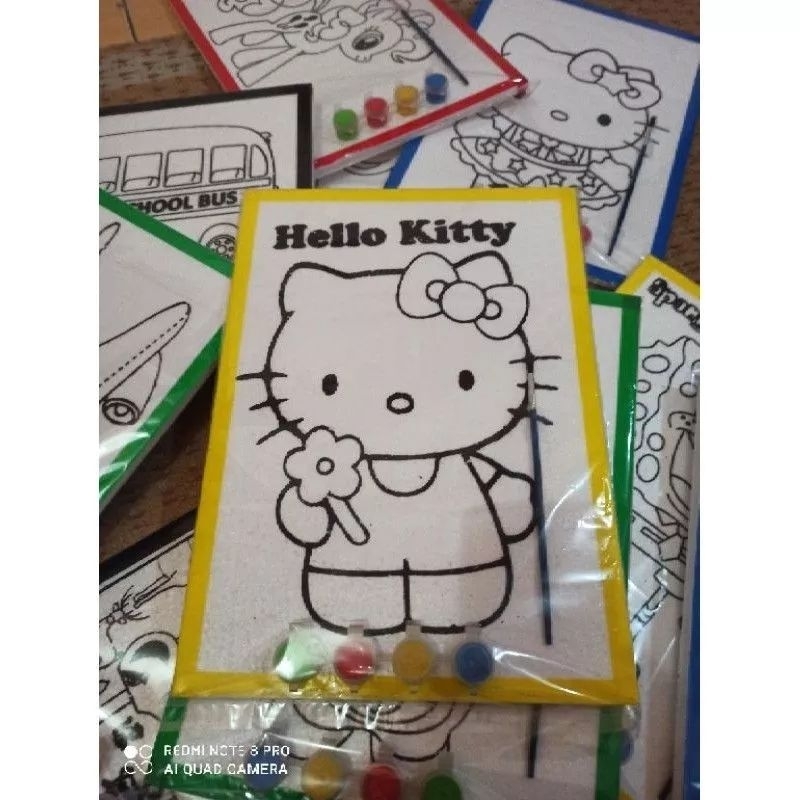 

1 set styrofoam lukis list uk 33x25 1 gambar+ 4 warna+kuas sterofoam gabus edukasi anak