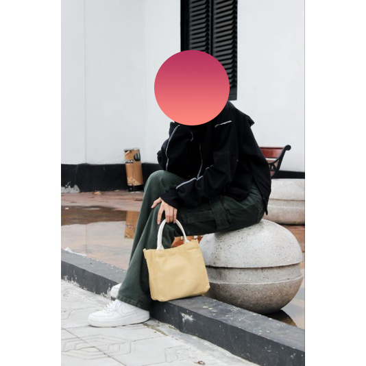 Tas Selempang Kanvas / Mini Canvas Bag / Tas Jinjing Kanvas / Sling Bag Kanvas Polos