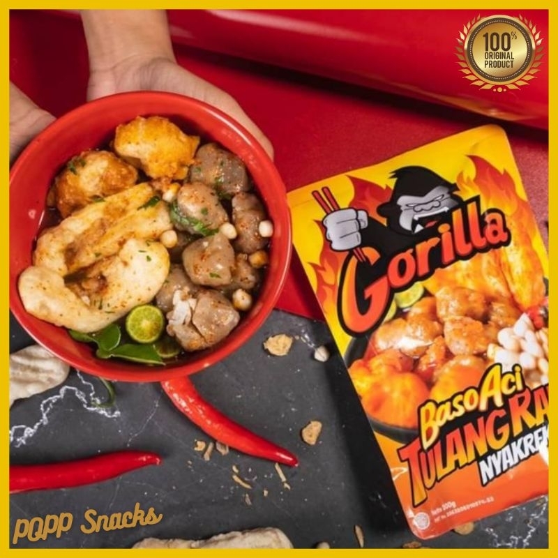 

Baso Aci Tulang Rangu cemilan kemasan instant kriuk gurih pedas