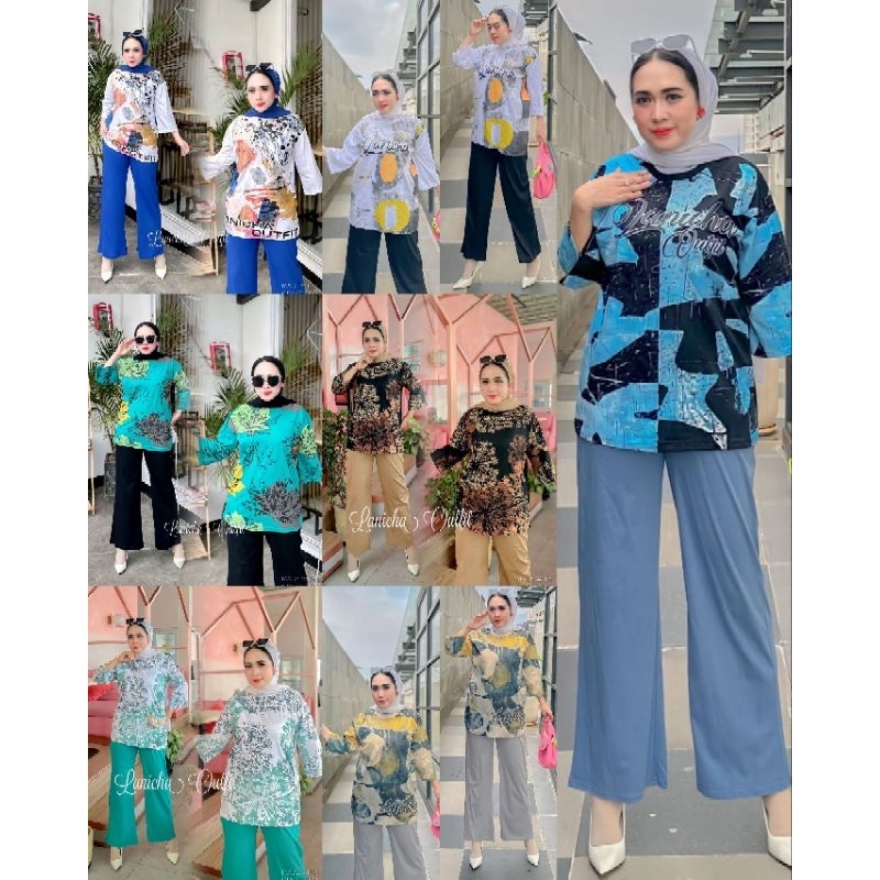 VRN ID - ONE SET OVERSIZE LANICHA ORIGINAL/SET KAOS LANICHA/SETELAN LANICHA/SETELAN CELANA/SETELAN P