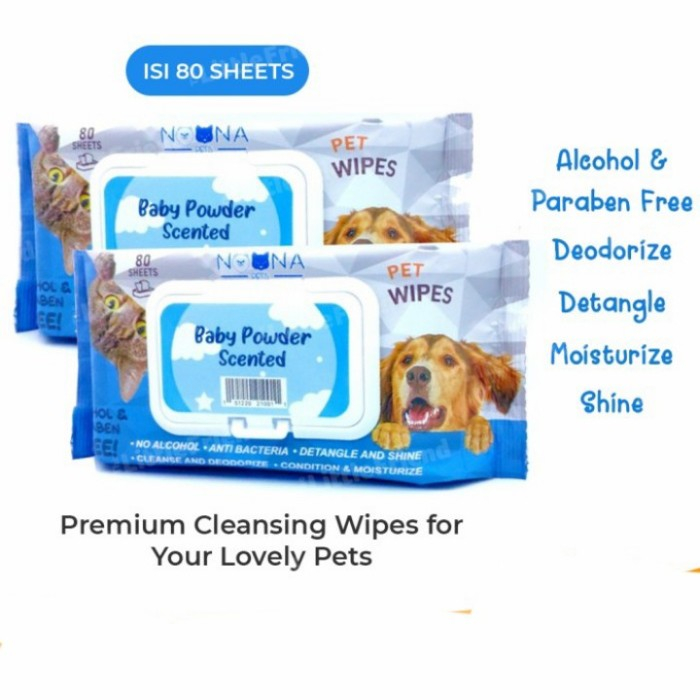 Noona Pet Wipes isi 80's - Pet Tissue / Tisu Basah Anjing Kucing