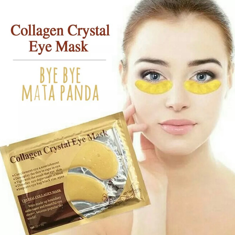 1 Pasang Masker Mata Collagen Crystal Gold Eye Bag Eyemask Anti Aging Wrinkle Emas Kantong Mata Panda