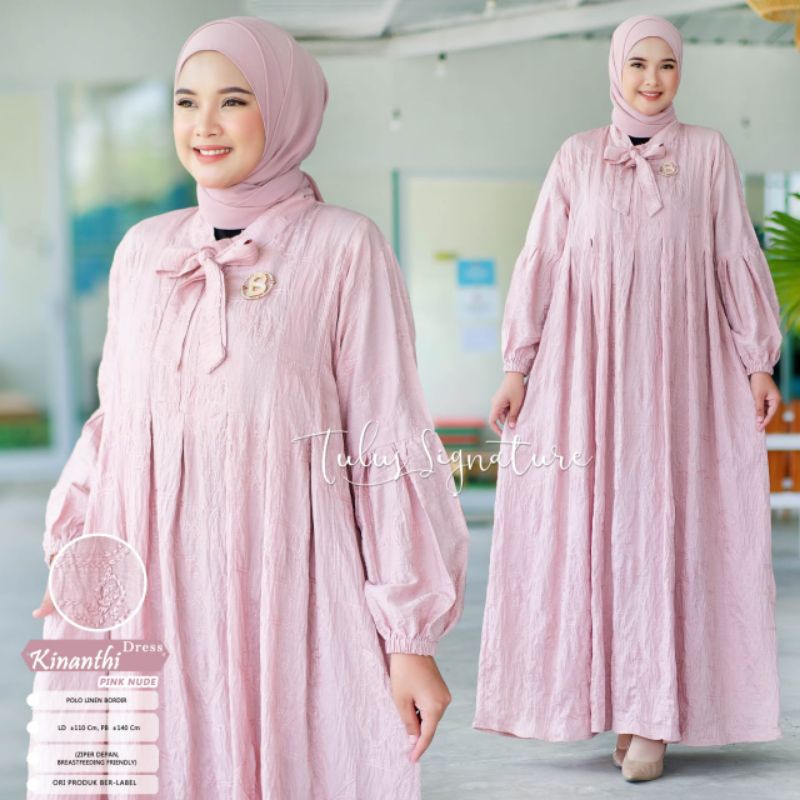 KINANTHI DRESS BY TULUS SIGNATURE / GAMIS LINEN BORDIR MUSLIMAH / Dress LD 110