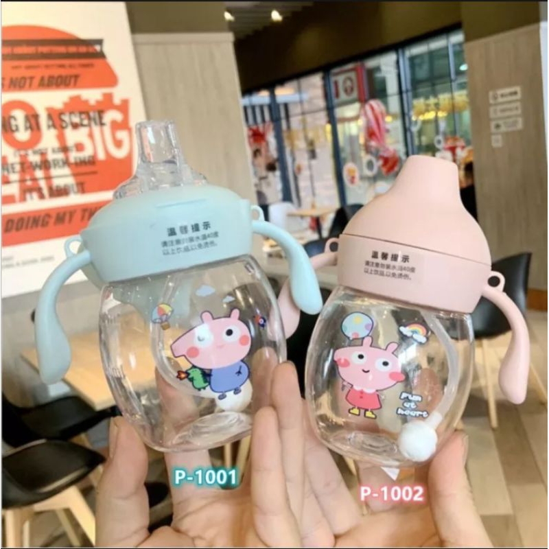 [rumahbayipdg] Botol minum baby kettle 280 ml || Botol minum anak lucu free tali