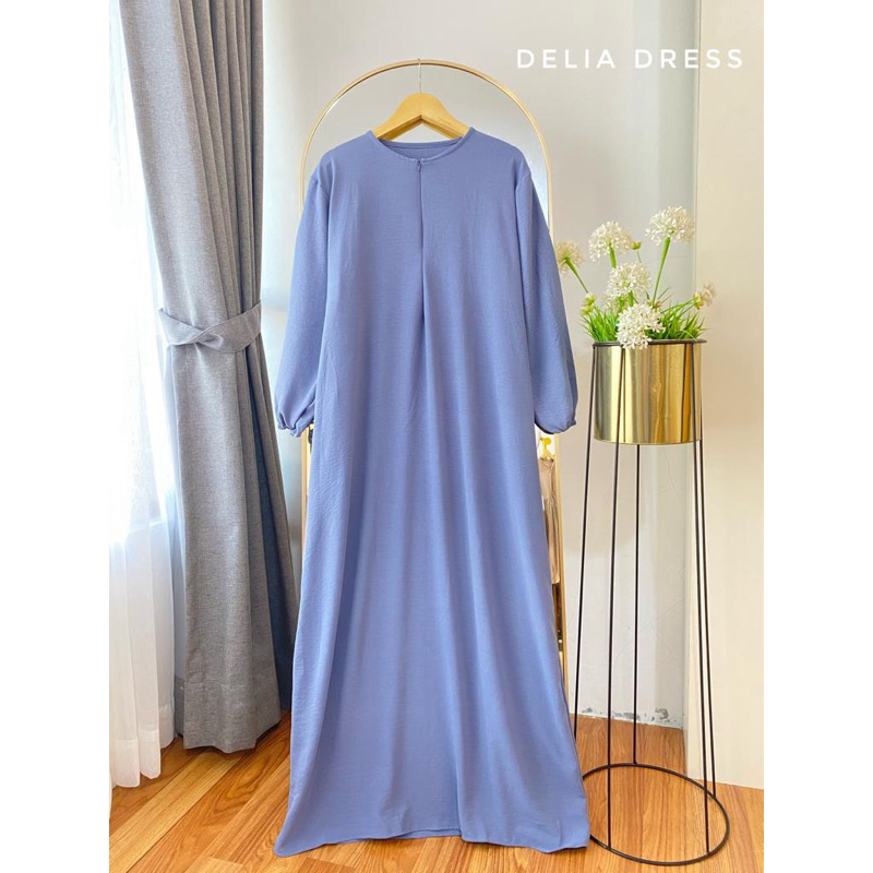 DELIA DRESS | DASTER GAMIS PANJANG CRINKLE AIRFLOW